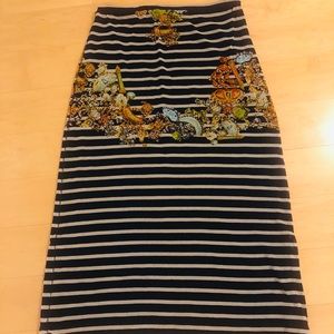 Jean Paul Gaultier Soleil midi skirt